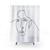 One Face - One Line Art Shower Curtains