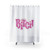 Bratz-inspired shower curtain with vibrant colors and patterns