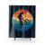 Retro Mountain Biking Shower Curtain