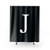 Black Monogram Shower Curtains
