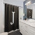 Black Monogram Shower Curtains