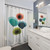 Mid Century Modern Floral Shower Curtain