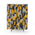 Abstract grey and mustard yellow paint brush effect shower curtains