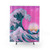 Vaporwave Aesthetic Shower Curtains featuring the Great Wave Off Kanagawa