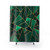 Emerald and Copper Geometric Shower Curtains