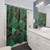 Emerald and Copper Geometric Shower Curtains