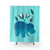 Faience Hippo Floral Artefacts Shower Curtain