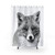 Black and White Fox Shower Curtain