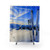 Snowy mountain scene shower curtain