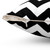 Black and White Zig-Zag Patterned Throw Pillow