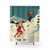 Retro Skiing Art Shower Curtain