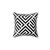Labyrinth tiles pattern black and white pillow