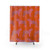 Tiger pattern shower curtains in pink and orange