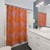 Tiger pattern shower curtains in pink and orange