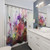 Colorful Abstract Paint Splatter Digital Shower Curtain