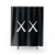 White Logo Shower Curtains - Featuring Iconic KAWS Designs