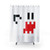 8-Bit Ghost Shower Curtains - Retro Gaming Decor