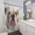 English Bulldog Head Shower Curtain