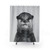 Otter Shower Curtain - Modern Black and White Animal Design
