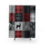 Adventure Awaits Patchwork Red and Black Woodland Shower Curtains