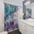 Turquoise and Purple Quartz Crystal Shower Curtains