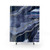 Blue Marble Agate Silver Glam Shower Curtains