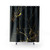 Black and Gold Marble Texture Shower Curtain