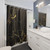 Black and Gold Marble Texture Shower Curtain