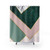 Glam Geo Lines 2 Shower Curtains with Marble and Green Accents