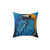 Realistic Blue and Gold Macaw Portrait Pillow