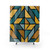 Geometric Tile Pattern Shower Curtains in Mustard Yellow and Teal