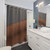 Elegant Leather/Fabric Print Shower Curtains