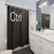 Ctrl Shower Curtains in Black - Keyboard Themed Home Decor