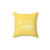 Bright and cheerful sunshine-inspired throw pillow