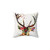 Forest Animal Throw Pillow with Whimsical Watercolor Design