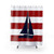 Nautical Navy Blue Sailboat Shower Curtains
