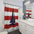 Nautical Navy Blue Sailboat Shower Curtains
