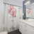 Scandinavian Peony Flower Print Shower Curtain