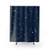 Navy night sky shower curtain with star constellations