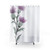 Watercolor Thistle Shower Curtain - Botanical Bathroom Decor