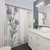 Watercolor Thistle Shower Curtain - Botanical Bathroom Decor
