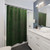 Emerald Green Velvet Textured Shower Curtains