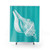 Aqua Blue Seashell Shower Curtain