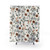 Vibrant orange flower pattern shower curtain