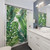 Green Tropical Leaves Shower Curtain