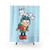 Hilda Shower Curtains with Deerfox Cartoon Design