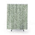 Boho Herringbone Pattern Sage Green and White Shower Curtains