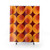 1970s Retro Burnt Orange Circle Pattern Shower Curtain