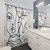 Abstract Faces Shower Curtains for Modern Bathroom Decor