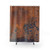 Rust Shower Curtains for Industrial and Grunge Bathroom Decor